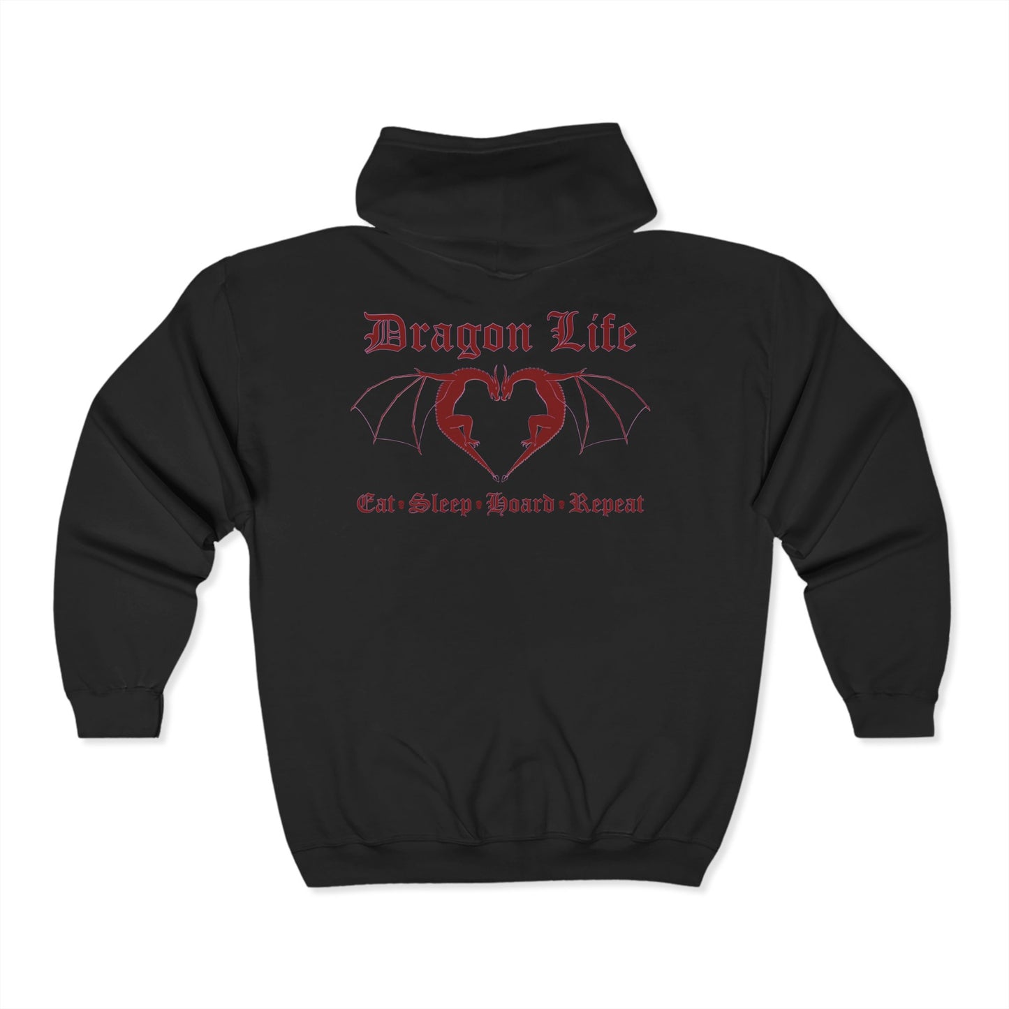 Full Zip Hoodie Sweatshirt - Dragon Life