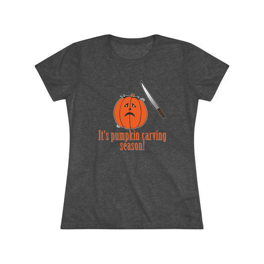 Women's Tight-Fit Tee - Pumpkin Carving Season