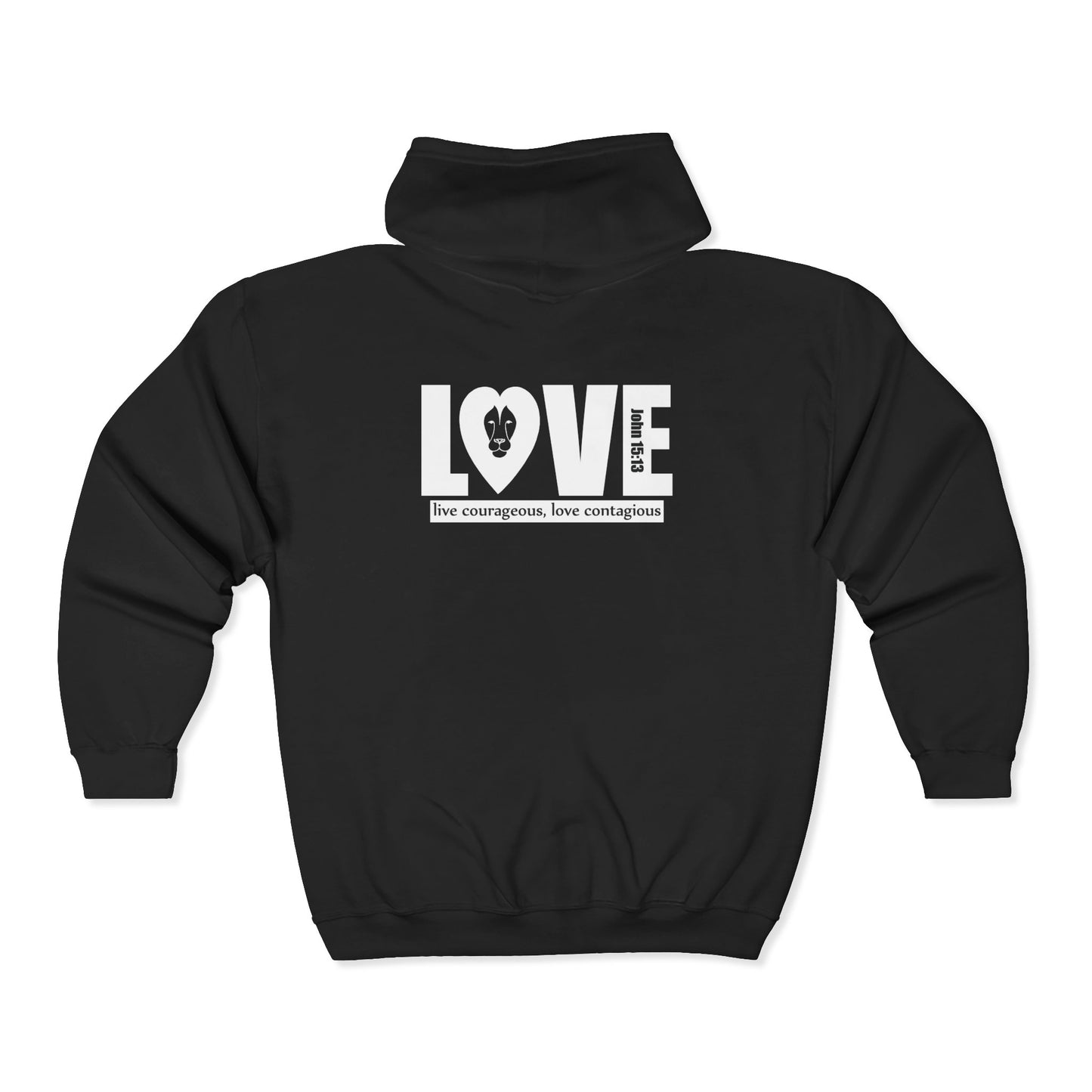 Full Zip Hoodie Sweatshirt - Lion Love
