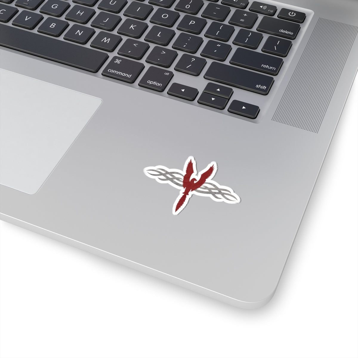 Sticker - Red Phoenix and Smoke Waves