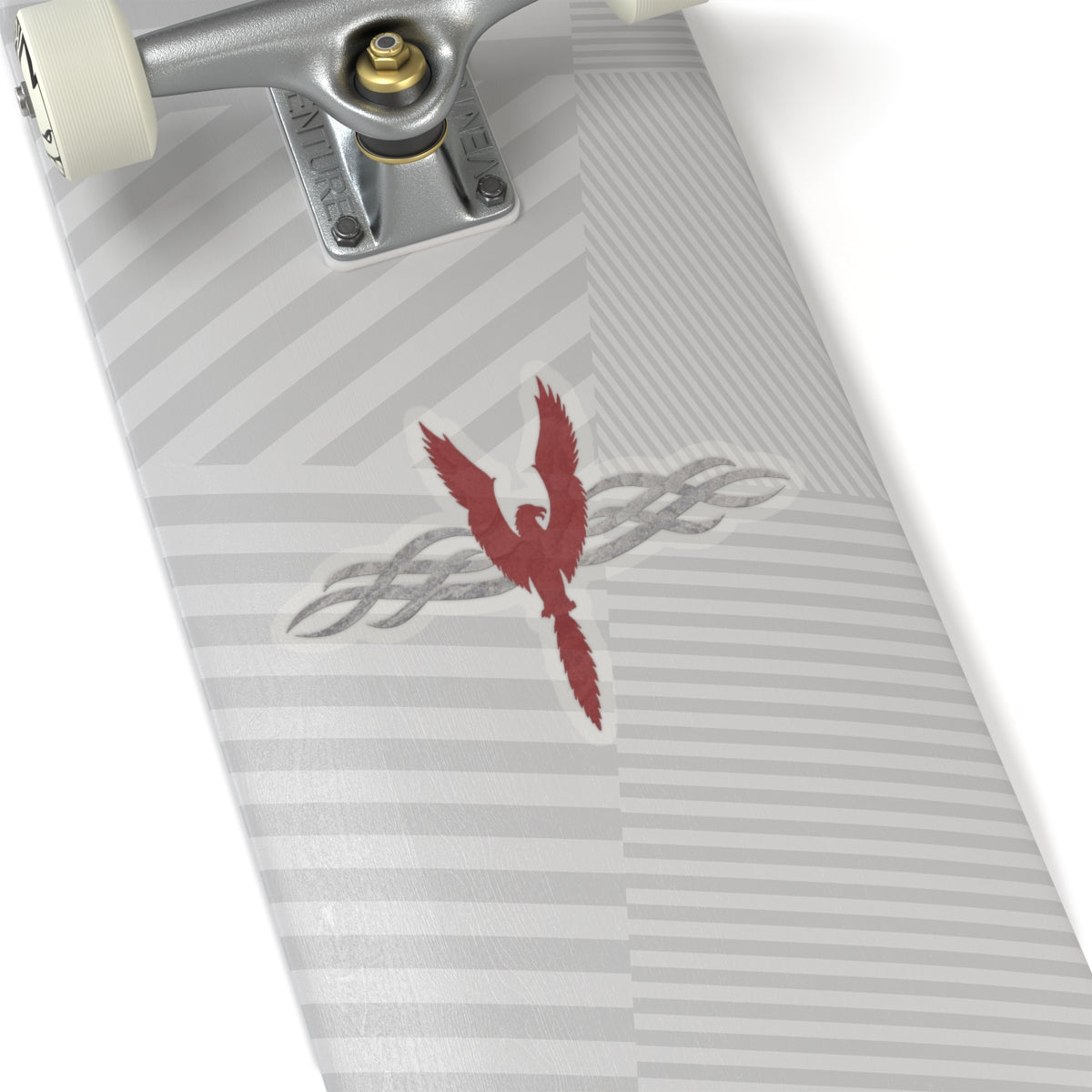 Sticker - Red Phoenix and Smoke Waves