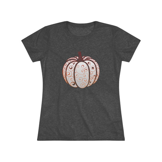 Women's Tight-Fit Tee - Pumpkin Curls