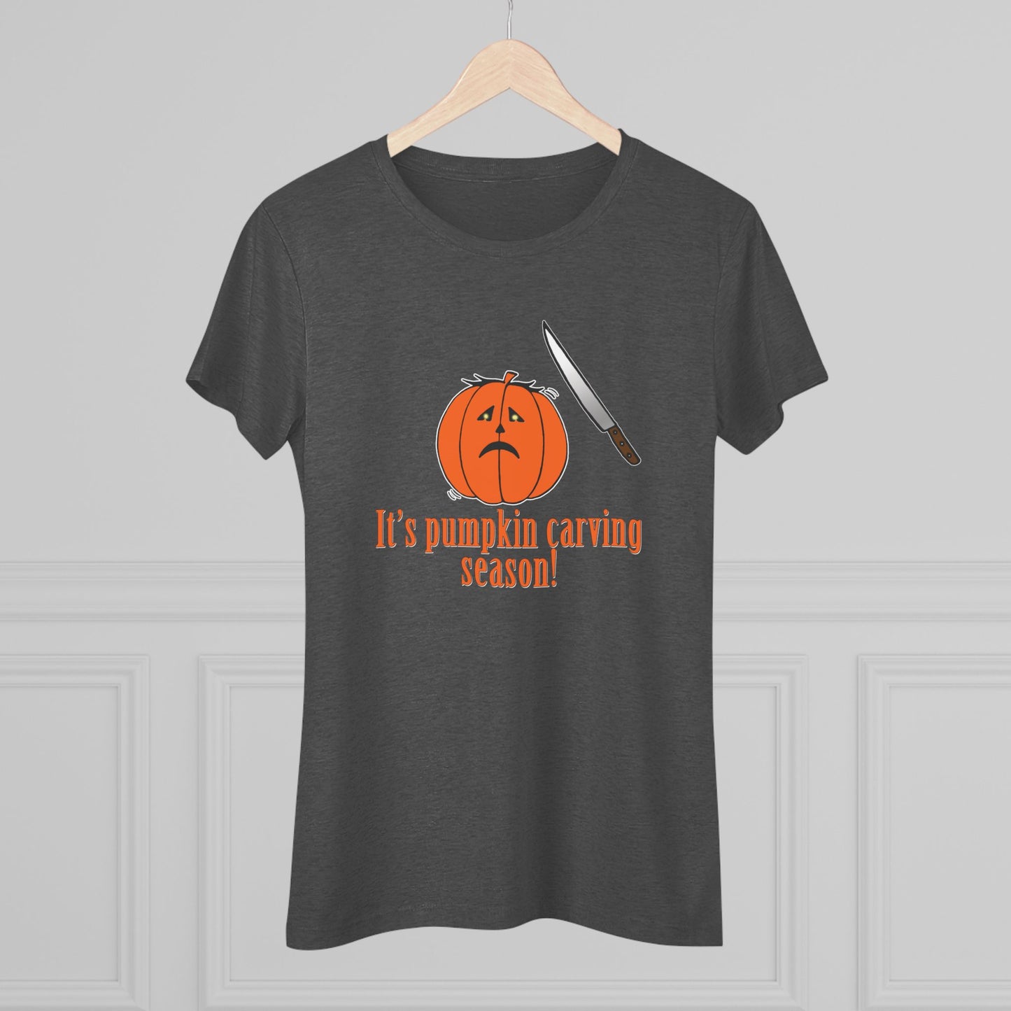 Women's Tight-Fit Tee - Pumpkin Carving Season