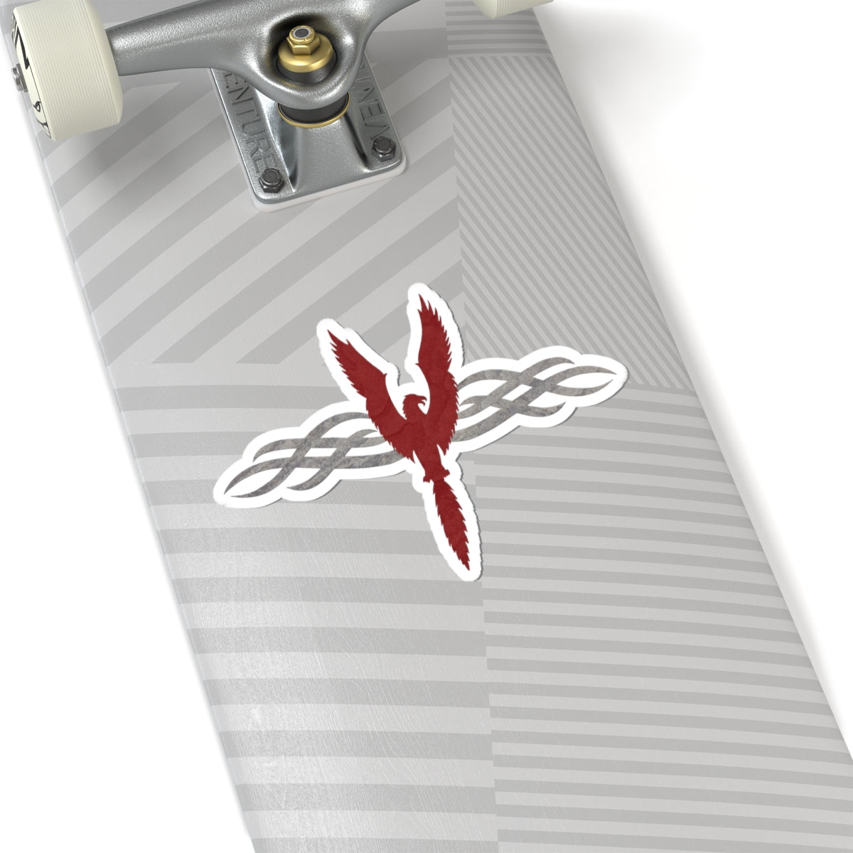 Sticker - Red Phoenix and Smoke Waves