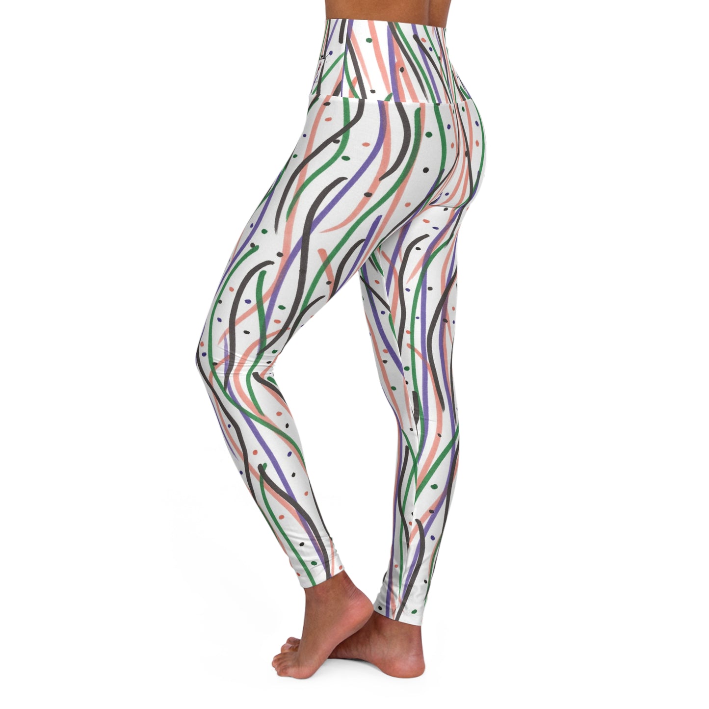 High Waisted Yoga Leggings - Fall Confetti