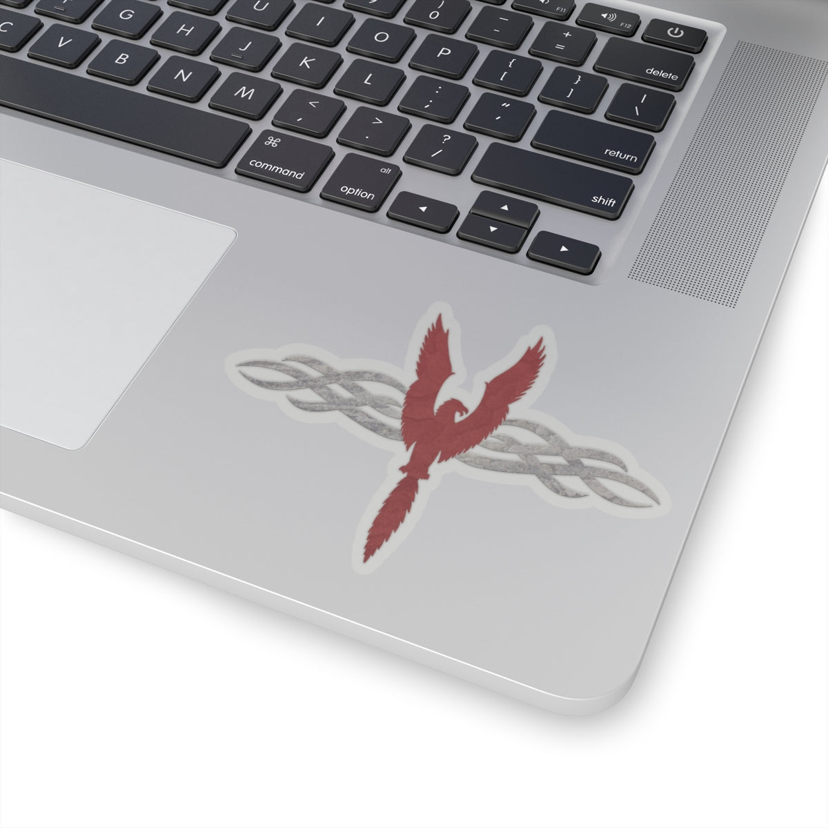 Sticker - Red Phoenix and Smoke Waves