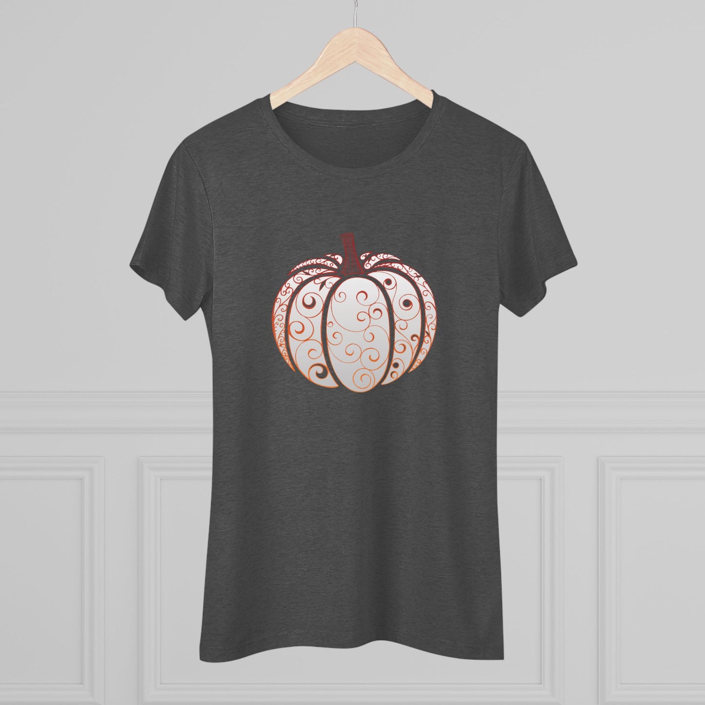 Women's Tight-Fit Tee - Pumpkin Curls