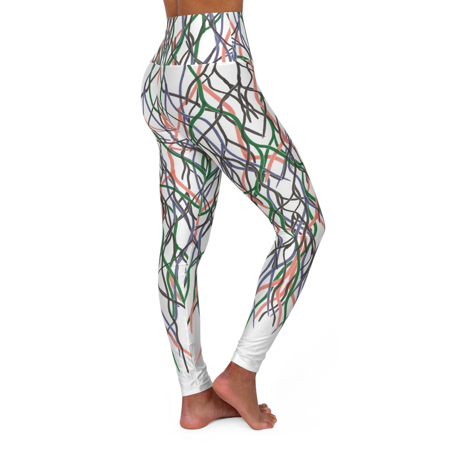 High Waisted Yoga Leggings - Fall Roots