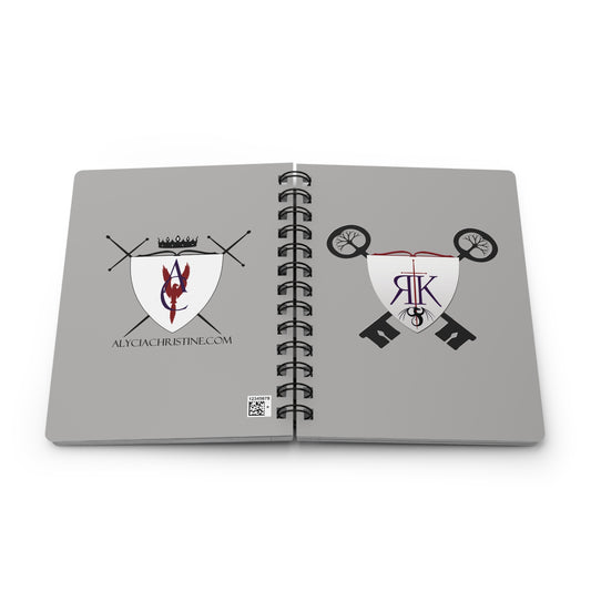 Spiral Bound Notebook - Realm Keepers Coat-of-Arms, Alycia Christine Coat-of-Arms, and Phoenix Designs