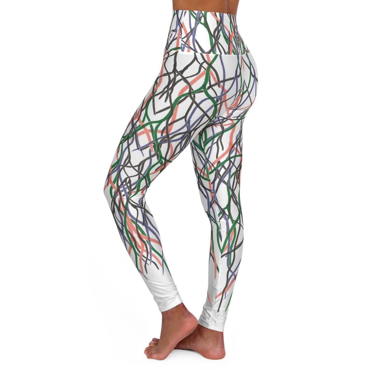 High Waisted Yoga Leggings - Fall Roots