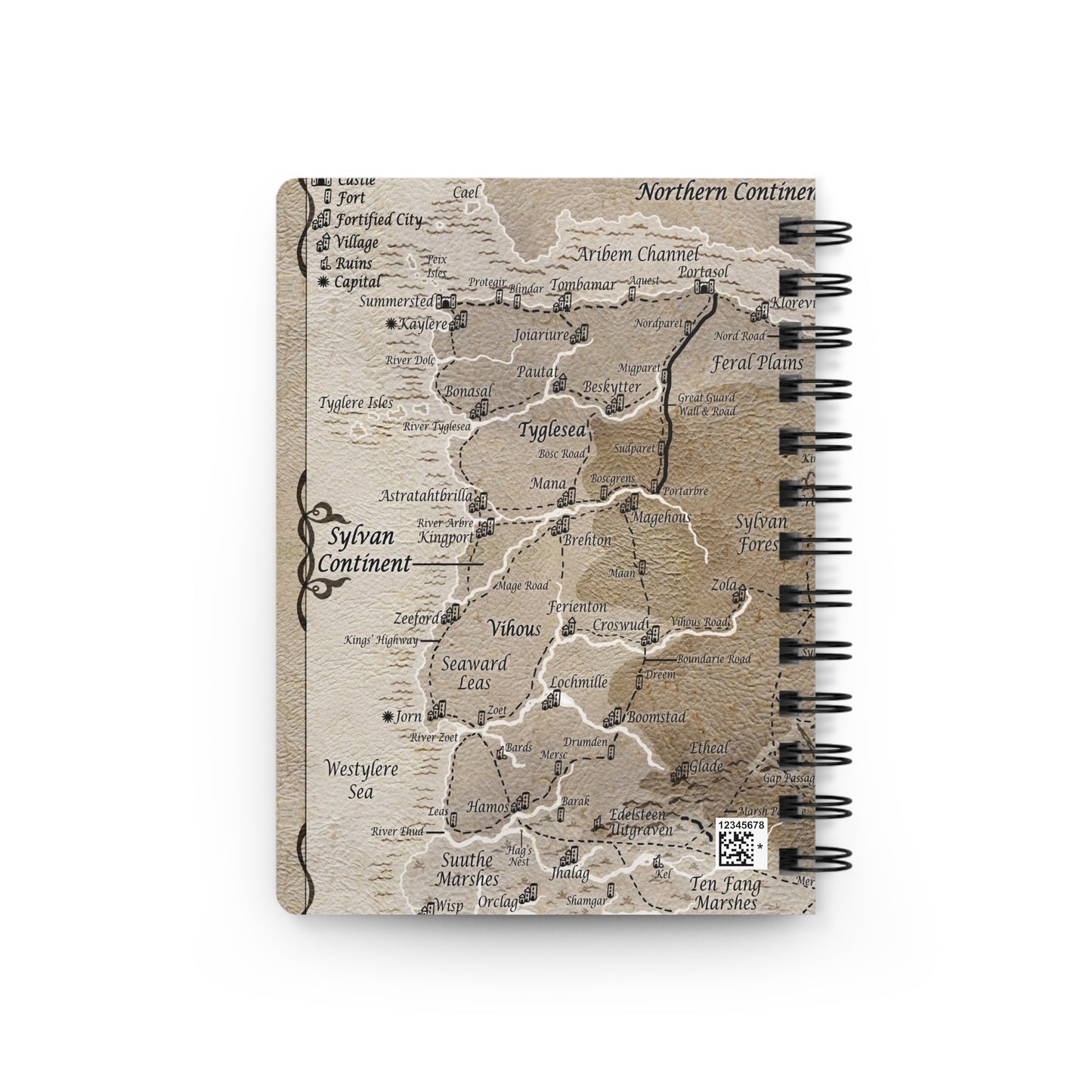 Spiral Bound Notebook - Sylvan Map and Sylvan Writing
