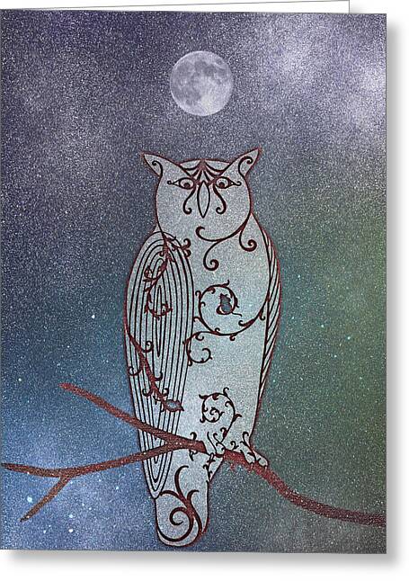 Aurora Ivy Owl - Greeting Card