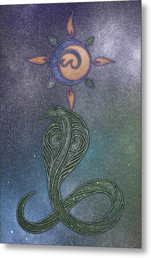 Genesis Sun and Serpent - Metal Print