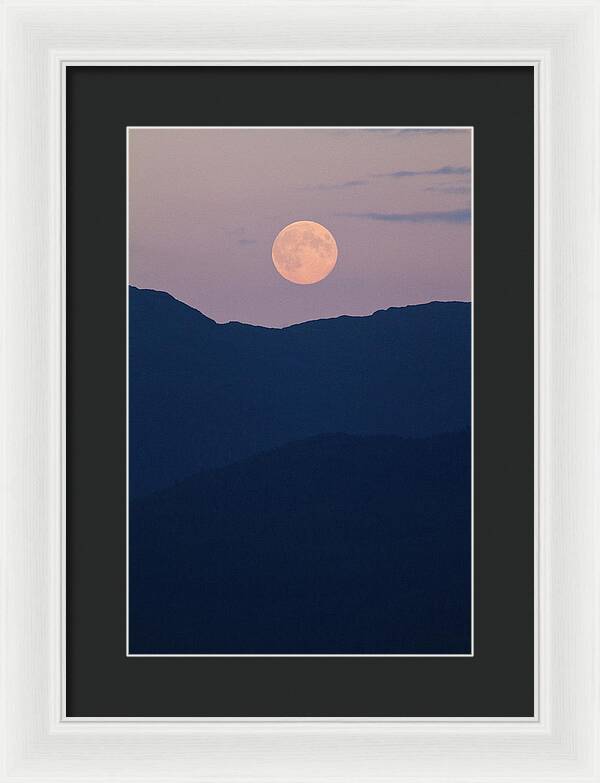 Pale Mountain Moon - Framed Print