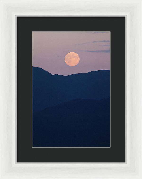 Pale Mountain Moon - Framed Print