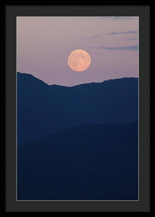 Pale Mountain Moon - Framed Print