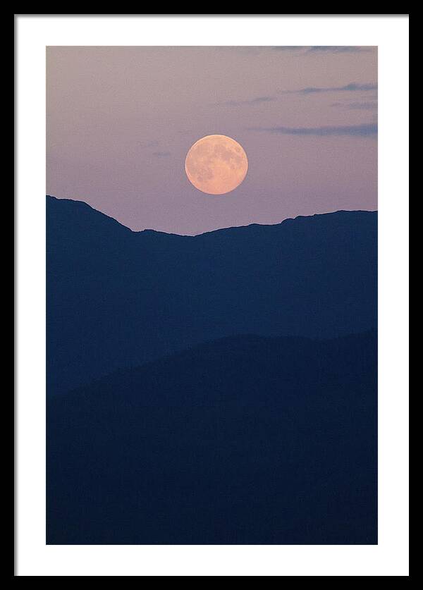 Pale Mountain Moon - Framed Print