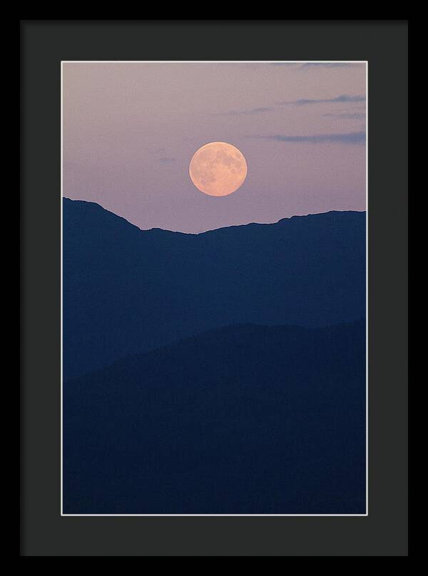 Pale Mountain Moon - Framed Print