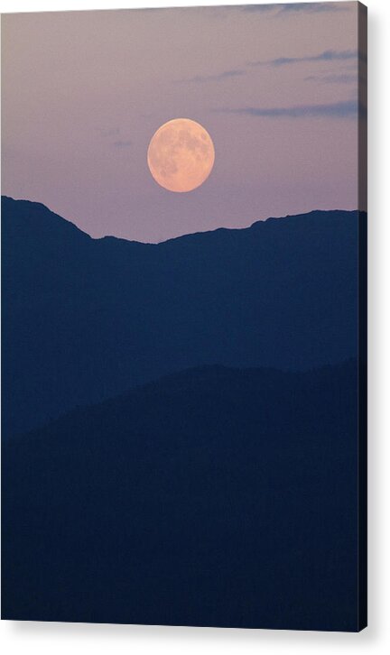 Pale Mountain Moon - Acrylic Print