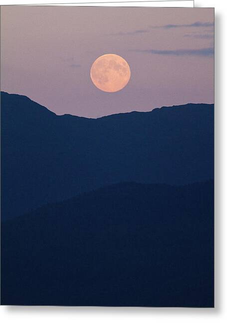 Pale Mountain Moon - Greeting Card