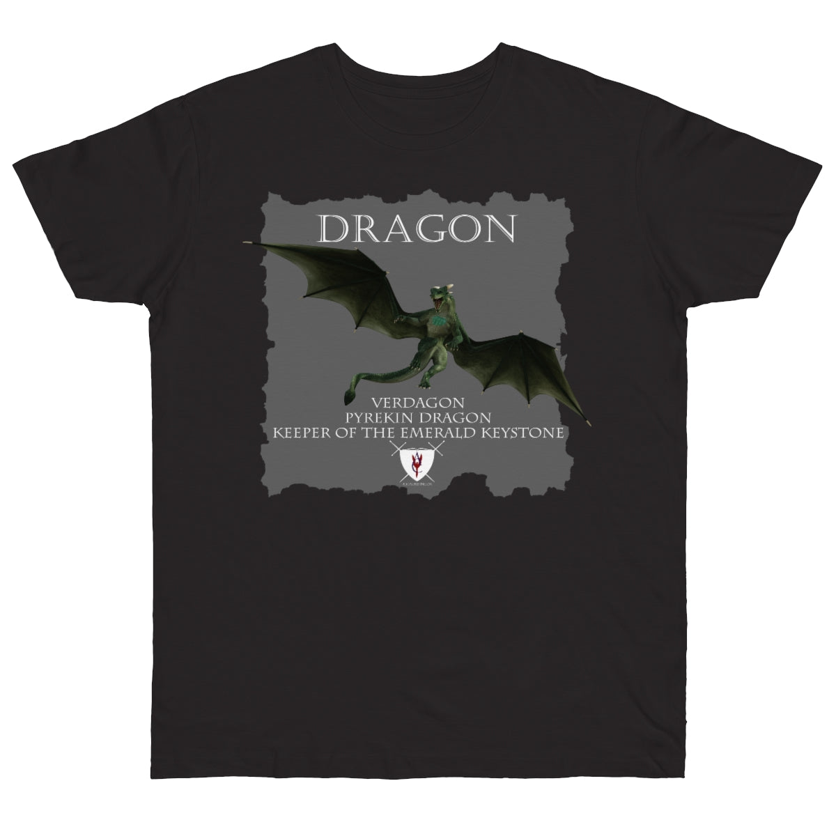 Men's Jersey T-shirt - Dragon Verdagon & Katja and Verdagon Among the Fireflies