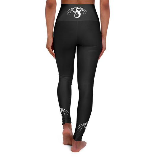 High Waisted Yoga Leggings - Amphiptere Dragon