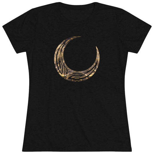 Women's Triblend Tee - Tribal Crescent Moon