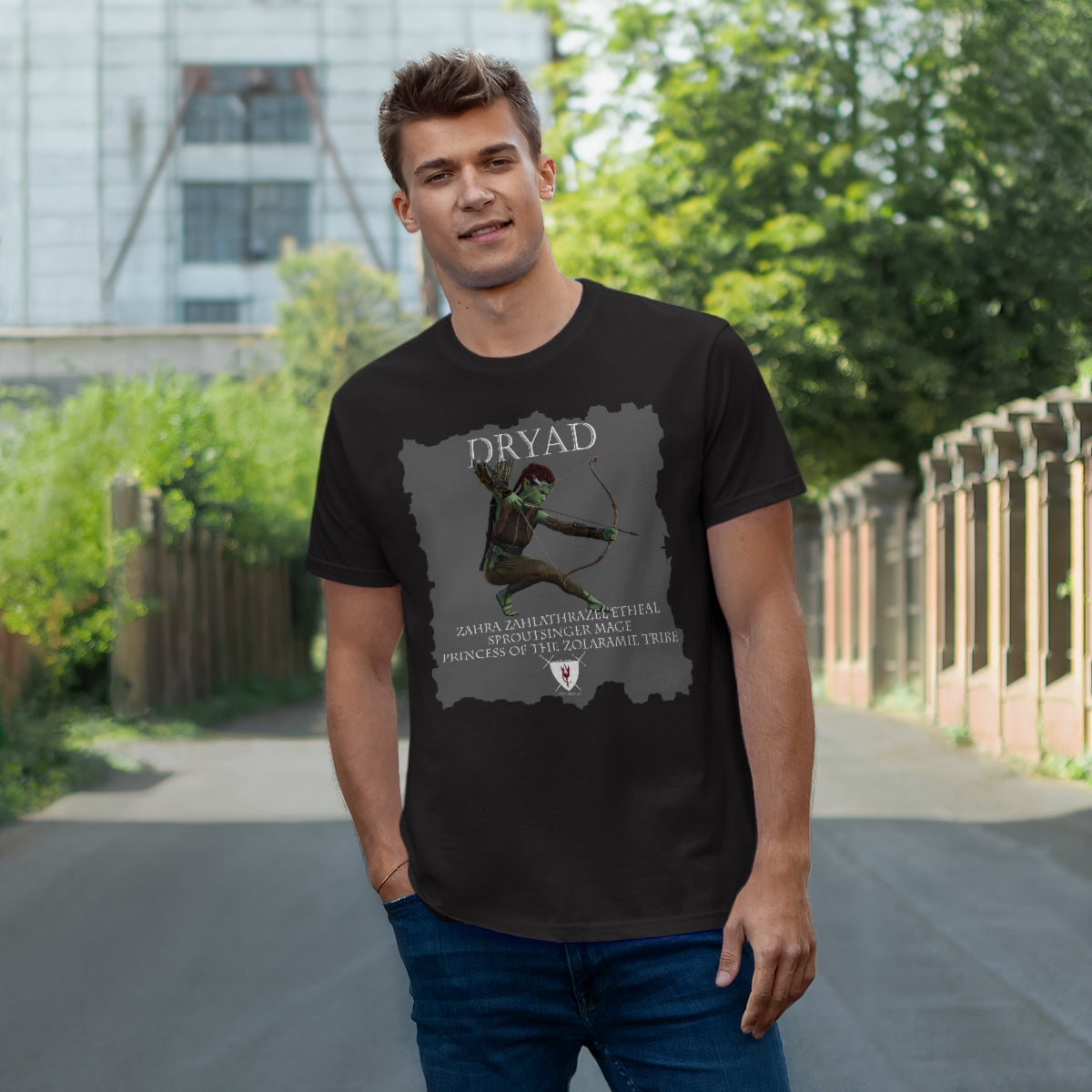 Men's Jersey T-shirt - Dryad Zahra & Zahra Defending the 
Gate
