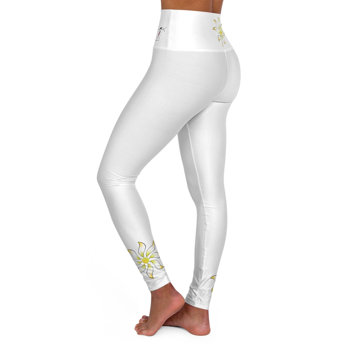 High Waisted Yoga Leggings - Sun Daisy