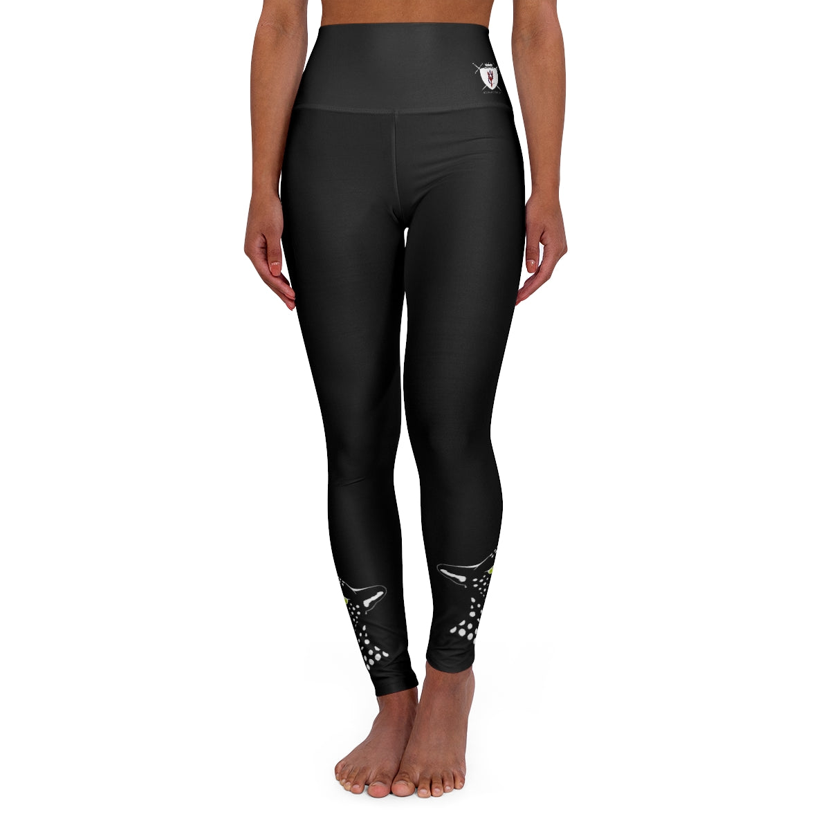 High Waisted Yoga Leggings - Cheetah Inverted