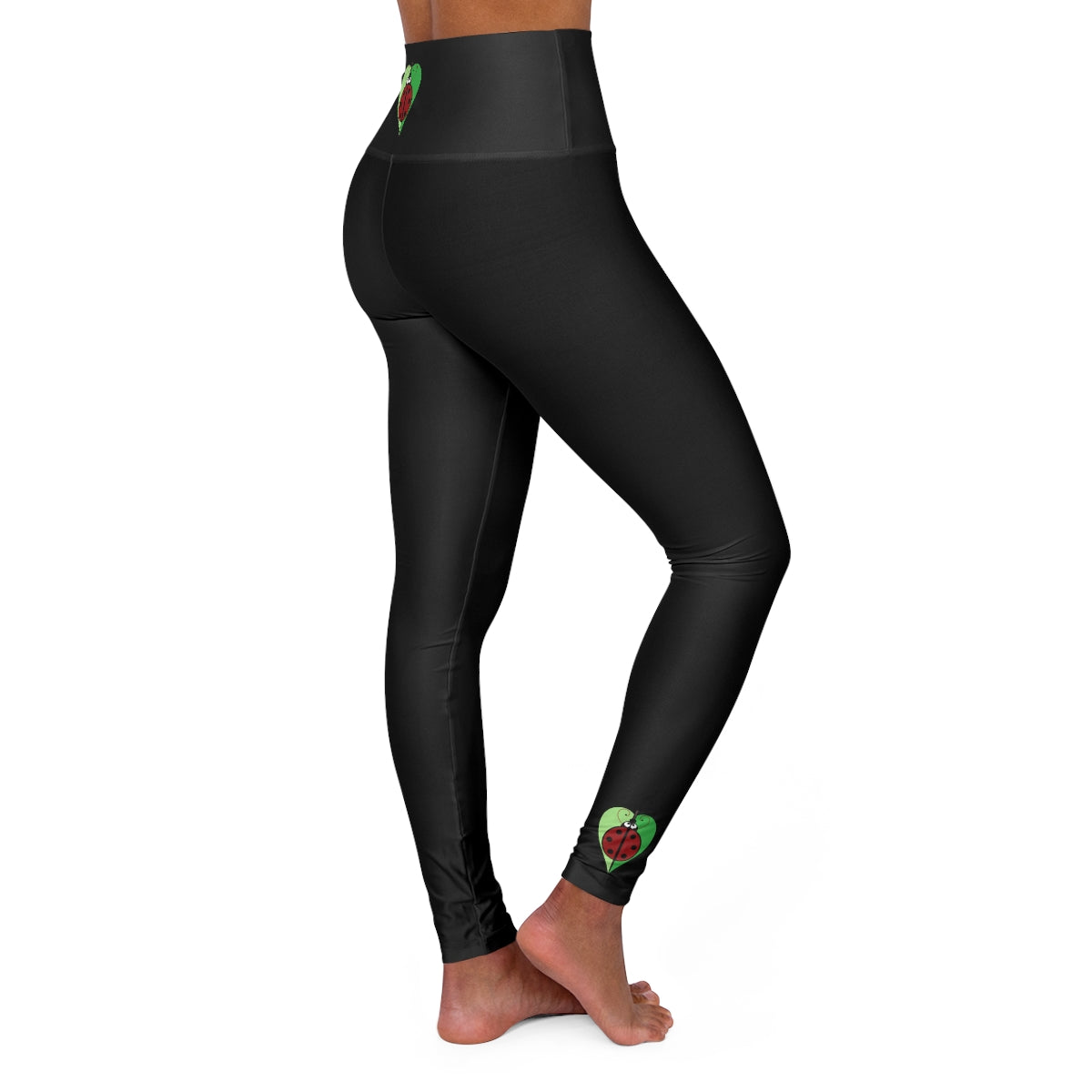 High Waisted Yoga Leggings - Lady Bug Love