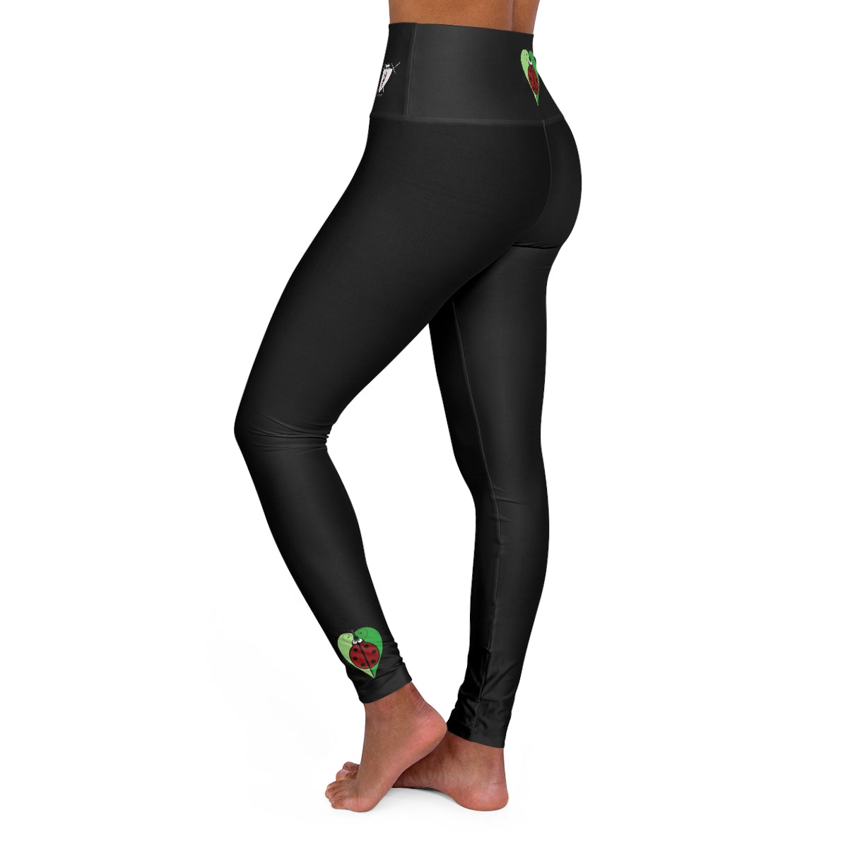 High Waisted Yoga Leggings - Lady Bug Love