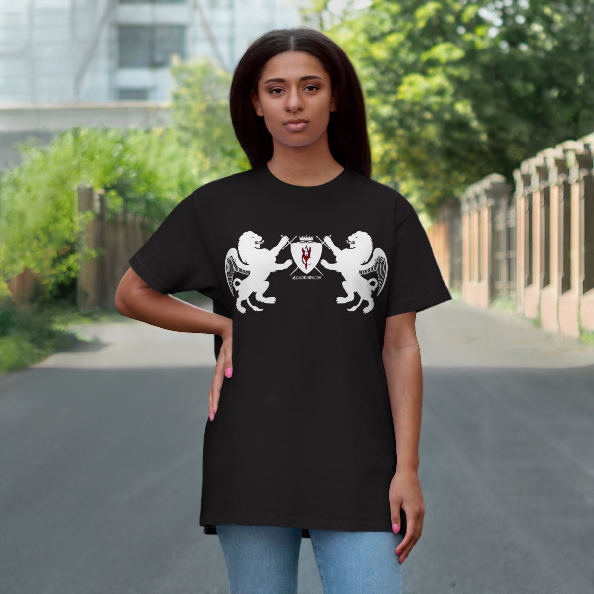 Men's Jersey T-shirt - Hayoth Lions and Alycia Christine Coat-of-Arms