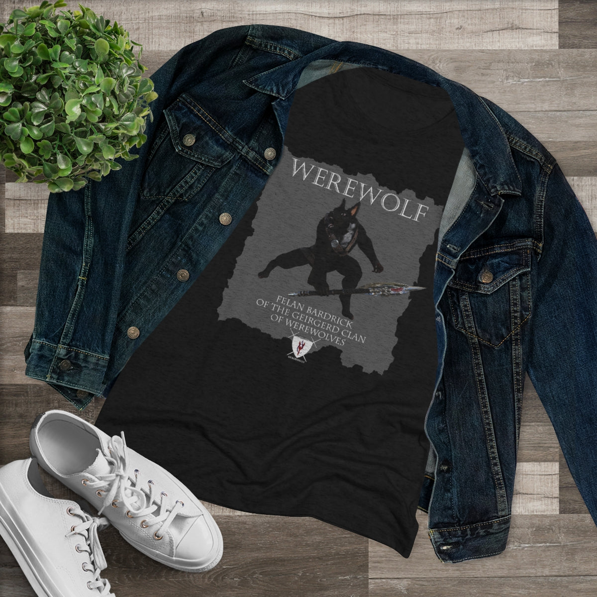 Women's Triblend Tee - Werewolf Felan & Bardrick Crest