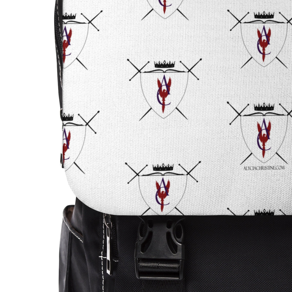 Unisex Casual Shoulder Backpack -  Alycia Christine Coat-of-Arms
