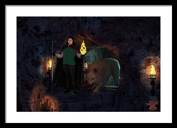 Defending the Cellar - Framed Print