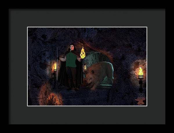 Defending the Cellar - Framed Print