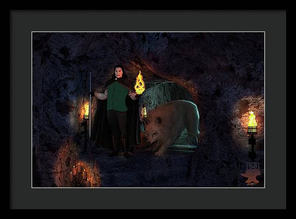 Defending the Cellar - Framed Print