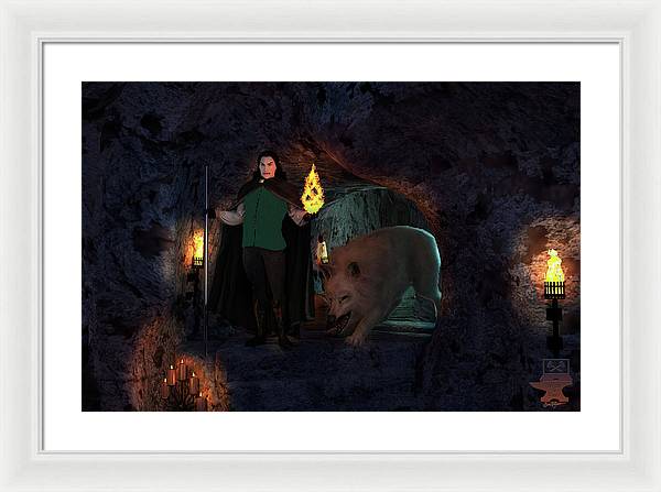 Defending the Cellar - Framed Print