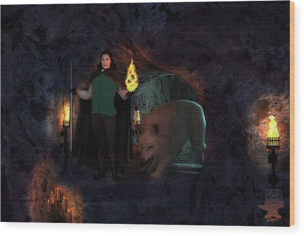 Defending the Cellar - Wood Print