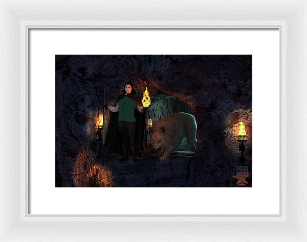 Defending the Cellar - Framed Print