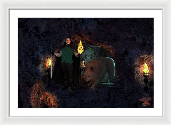 Defending the Cellar - Framed Print