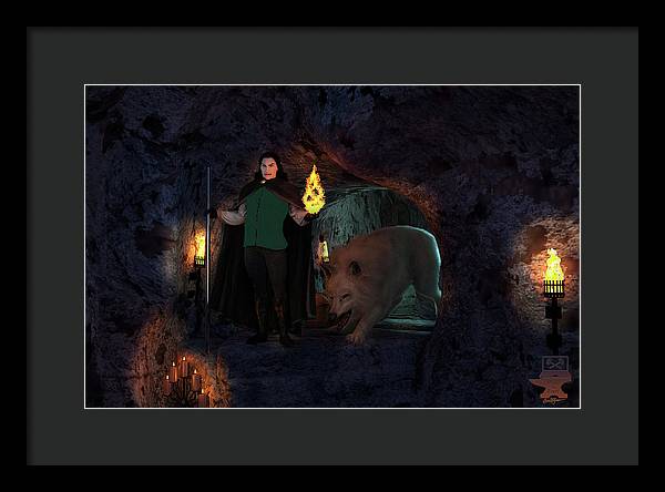 Defending the Cellar - Framed Print