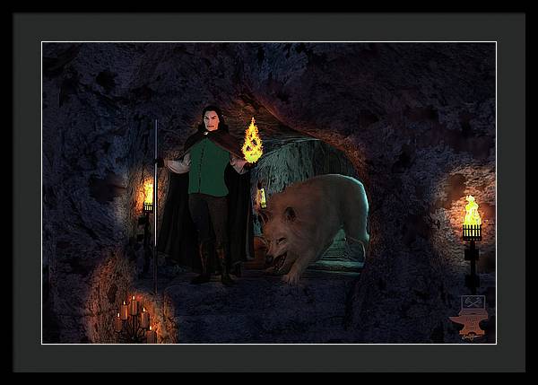 Defending the Cellar - Framed Print