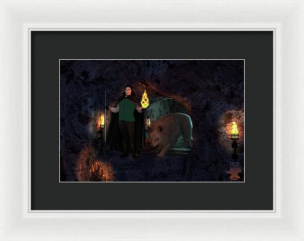 Defending the Cellar - Framed Print