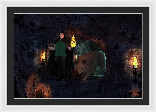 Defending the Cellar - Framed Print