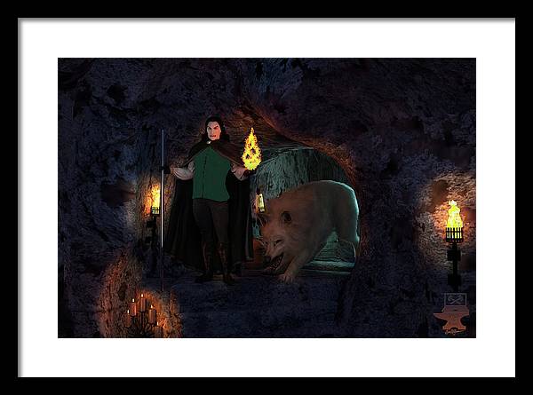 Defending the Cellar - Framed Print