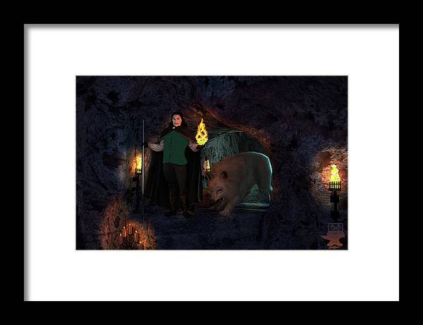 Defending the Cellar - Framed Print