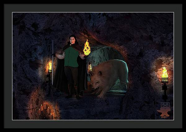 Defending the Cellar - Framed Print