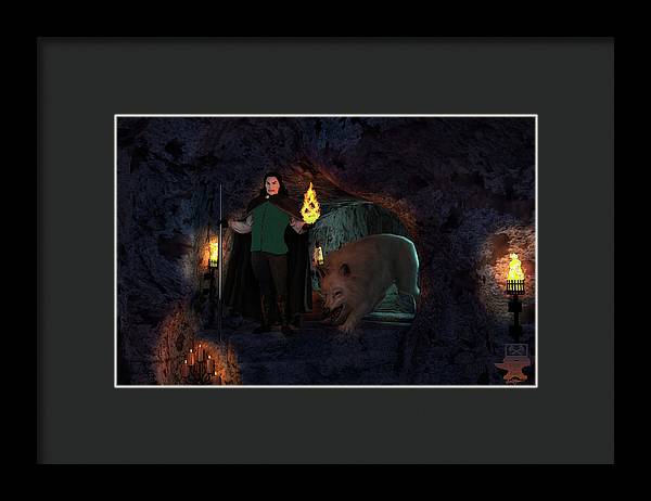 Defending the Cellar - Framed Print